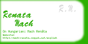 renata mach business card
